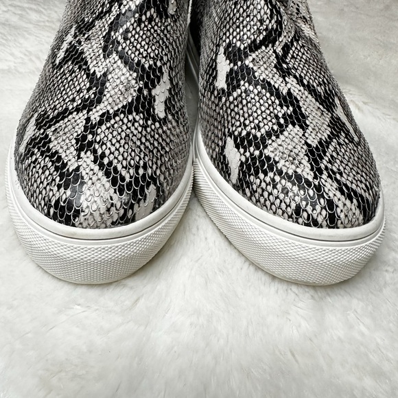 NWOB J Slides Snake Embossed Leather Wedge High Top Slip On Sneakers Women’s 8M - Picture 8 of 12